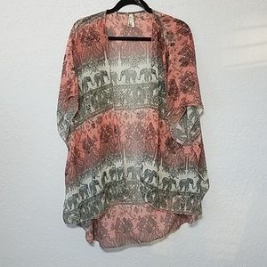 Bohemian vibe, flowy kimono cardigan